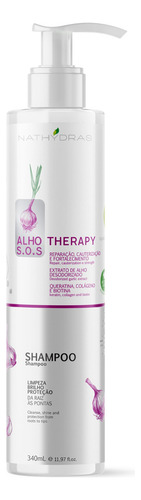 Shampoo Nathydras Alho Sos Reparação Fortalecimento 340ml