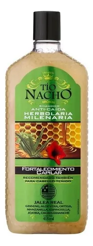 Shampoo Tío Nacho Herbolaria Milenaria de jalea real en botella de 415mL por 1 unidad