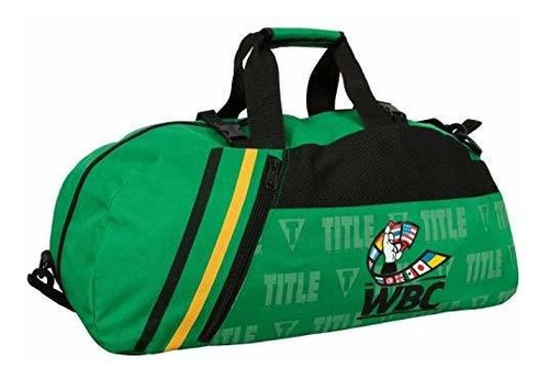 Title Boxing Wbc Sport Bag Back Pack Verde