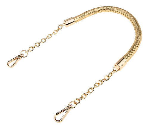 2xmetal Pu Cuero Trenzado Bolsa Correa Asa Bolsa Cadena