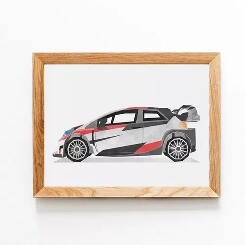 Quadro Decorativo Infantil Carro de Corrida F 1 Aquarela