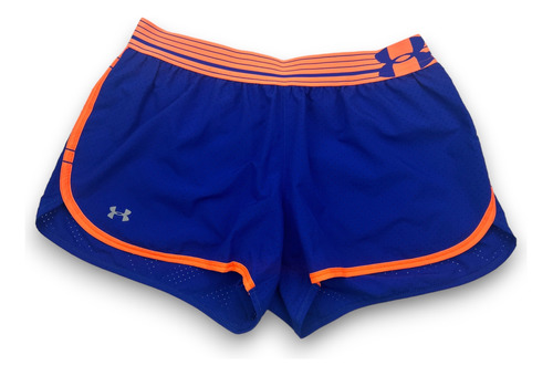 Short Under Armour Azul Naranja Mujer