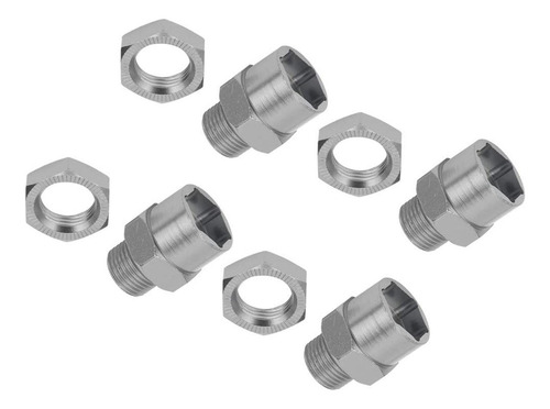 2 Metal 12mm A 17mm Rueda Hexagonal Hub Adaptador