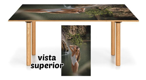 Vinilo Para Mesa Mujer Sexy Modelo Fotografia Bikini M33