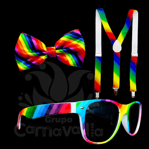 Js Kit P/adulto Tirantes Lentes Moño Bandera Orgullo Gay