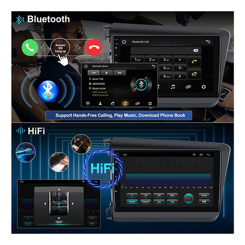 Para Autoestéreo Carplay Android 11 Honda Civic 2012-2015