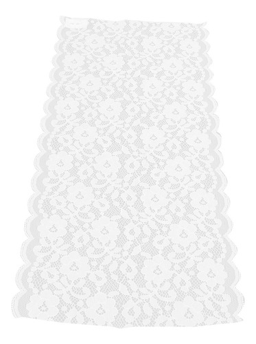 Tela De Encaje Blanco De 7.87 Pulgadas De Ancho, 10 Yardas D