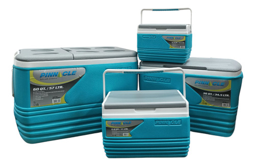 Conservadora Térmica Set X4 De Camping Playa 57/34/11/4.5l Azul Océano