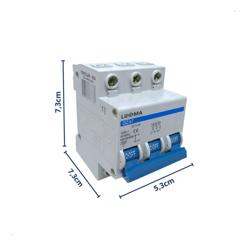 Disjuntor Tripolar Lukma 10a 20a 25a 32a 40a 50a 63a