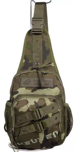 Bolsa Transversal Esportiva Camuflada Keuven Ciclista Cor Verde