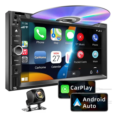 comprar Radio Estereo Coche Doble Din Reproductor Cd Dvd Pantalla 7 