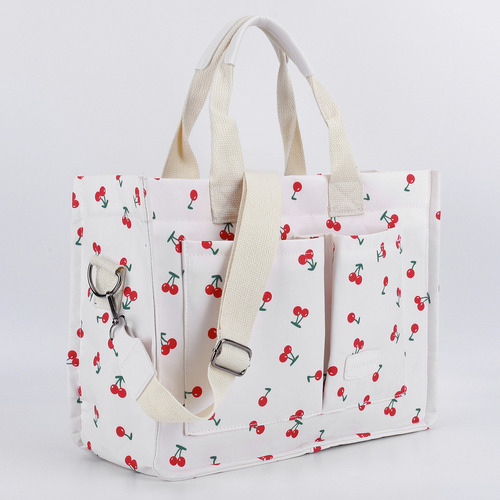 I Bolso De Mano Con Estampado De Cerezas For Mujer, Con