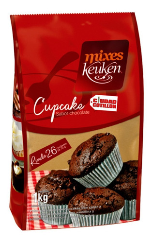 Premezcla Para Preparar Cupcake Sabor Chocolate Keuken 1 Kg