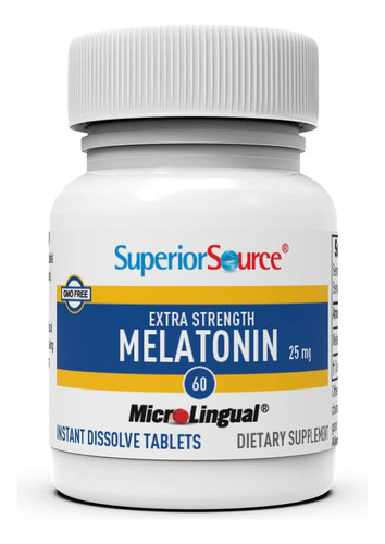 Suplemento De Melatonina De Fuente Superior, 25 Mg, Sublingu