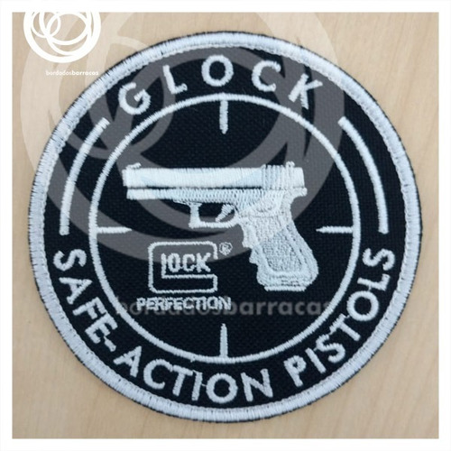 Parche Bordado Pistola Glock Safe Action