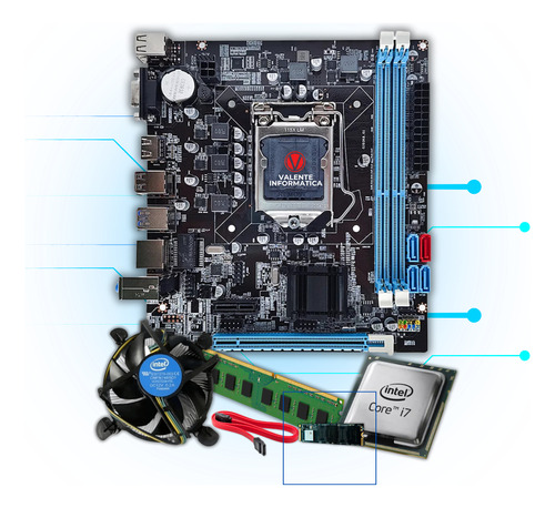 Pc Cpu Computador I7 6700 6° Geração + 16gb + Nvme 240gb