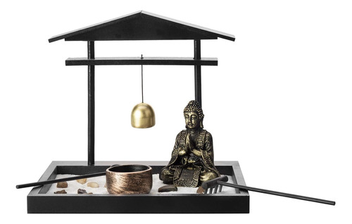 Set De Relajación Jardín De Arena Con Estatua De Buda Medita