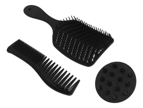 Escova De Cabelo Hollow Out, Conjunto De 3 Pentes, Pente Fác