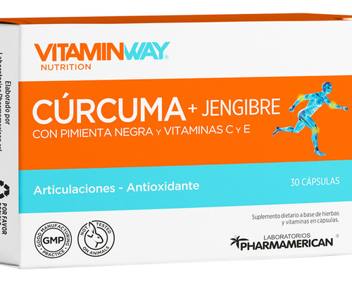 Vitamin Way Kit X6 Cajas Cúrcuma Jengibre Articulaciones X30
