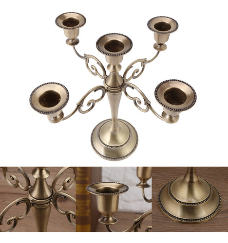 Candelabro De Aleación De 5 Brazos, Estilo Europeo