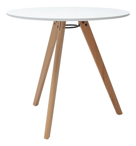Imagem 3 de 4 de Mesa De Jantar Redonda Sofia Branca 80 Cm