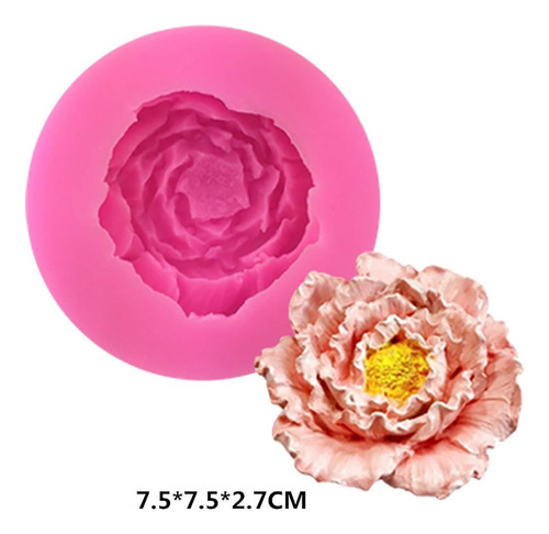 T 6pcs Flor Silicona Moldes Resina Vela Moldes Set