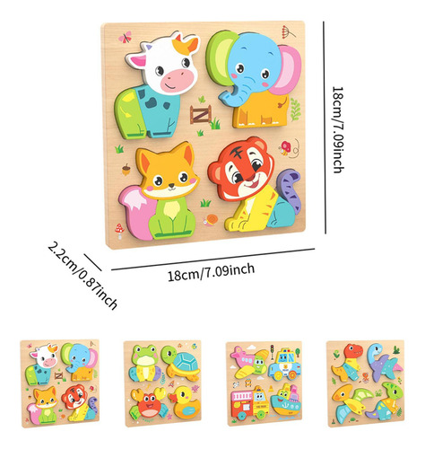 Rompecabezas Para Bebés Colors Formas Dinosaurio