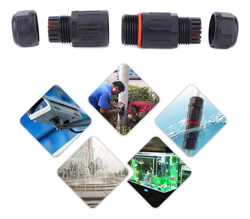 For 10*conector De 3 Pines De Cable Eléctrico Impermeable