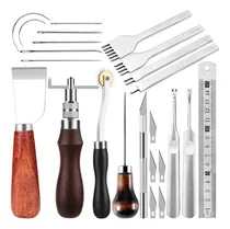 Comprar Juego De Herramientas De Artesanía En Cuero Con Punzón Para
