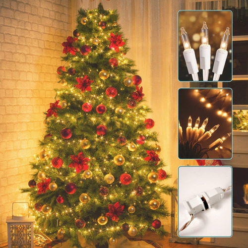 Luces De Cuerda De Navidad Chatool 100 Luces Blancas Con Ala
