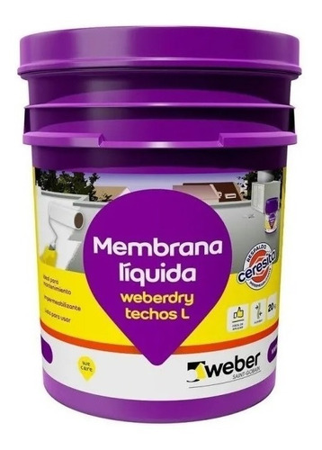 Membrana Líquida Techos L Weberdry Weber 20kg