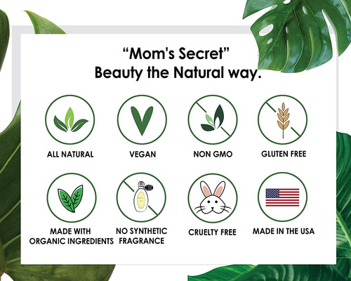 Moms Secret 100% Brillo De Labios Natural, Orgánico, Vegano,