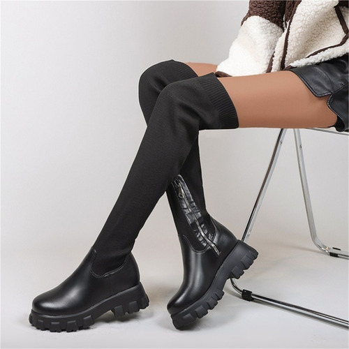 Botas Elásticas Sobre La Rodilla Botas De Nieve For Mujer