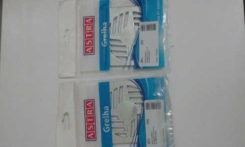Grelha Quadrada 9,4cmx9,4cm Abs Cromado Gr14 Astra C/05pçs
