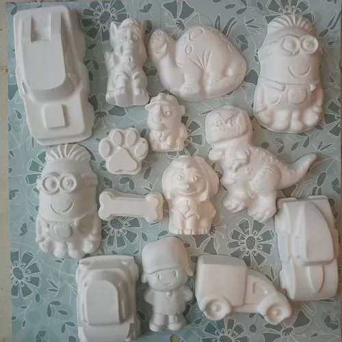 Figuras Para Pintar Yeso Ceramico Paquete 100 Piezas