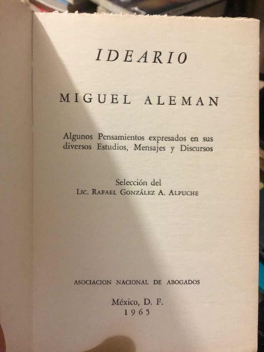 Ideario Miguel Aleman (Usado)