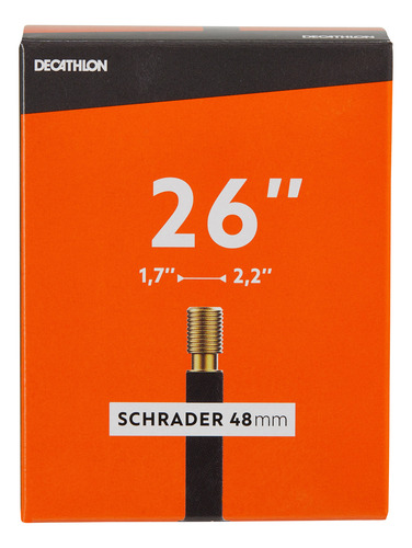 Cámara De Aire 26 X 1,7/2,2 Válvula Schrader 48 Mm Decathlon