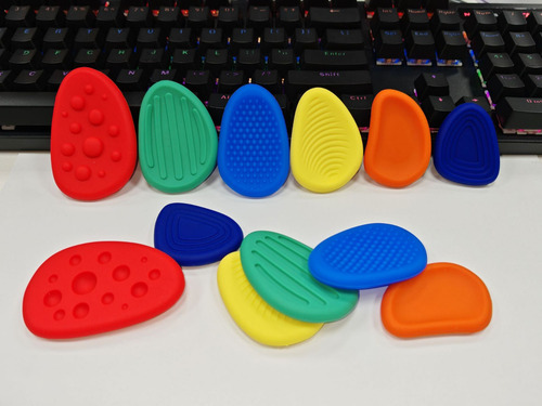 Q Fidget Toys Adults Sensory Stone 6 Pack Textured Worr 3001