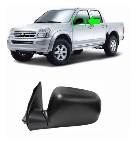 Espejo Izquierdo Chevrolet Dmax 2005 Al 2014 Manual-negro