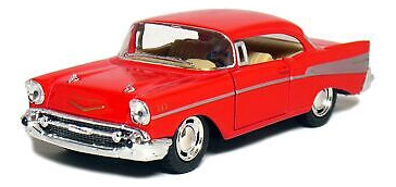 Kinsmart 5  1957 Chevy Bel Air Coupe 1:40 Scale (red) Ssb