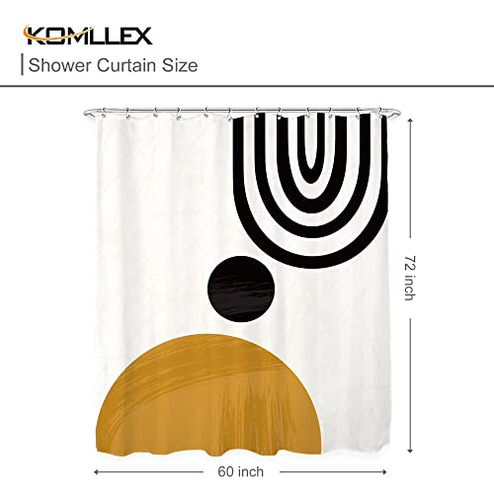 Juego De Cortinas De Ducha Minimalistas Y Ganchos Incluidos