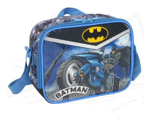 Lancheira Escolar Infantil Luxcel Batman Azul