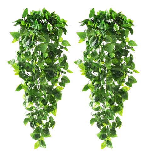 2 Plantas Colgantes Artificiales Para Decoración De Paredes