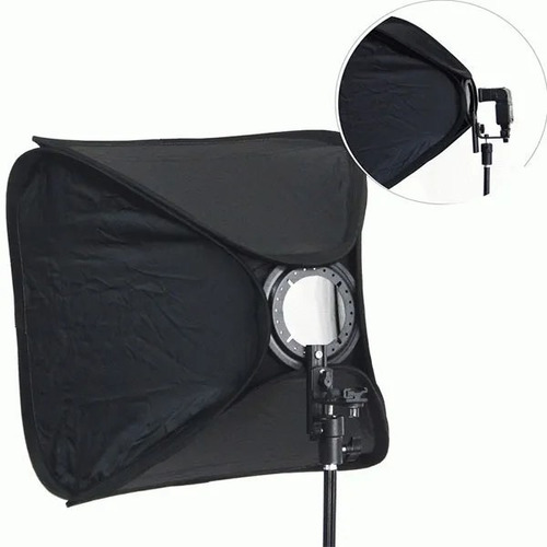 Softbox Difusor De Flash Speedlight 60x60 Cm Com Tripé