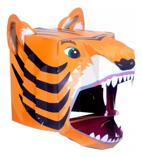 Máscara 3d Para Armar Modelo Tigre