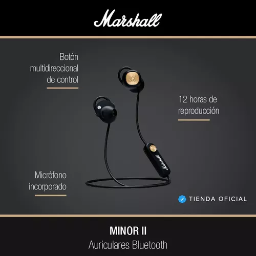 Auriculares Inalambricos Marshall Minor Ii Bluetooth Negros