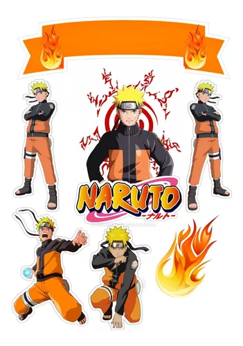 Topo de bolo Naruto e Saia de Bolo para Imprimir Grátis