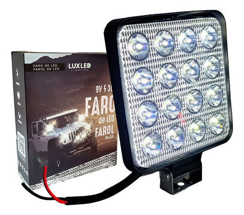 Foco Faenero 16 Led Neblinero Slim 9v-36v 48w Camión Jeep