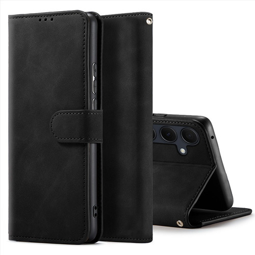 For Samsung Galaxy A55 5g Pu Wallet Magnetic Clasp Card Case