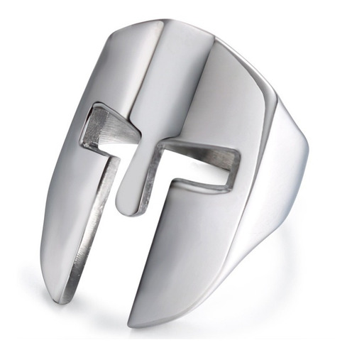 Anillo Casco Gladiador Espartano Grecia Acero Inox A222